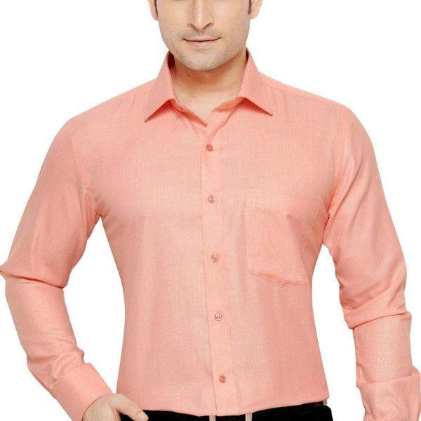 Lososová bavlněná košile